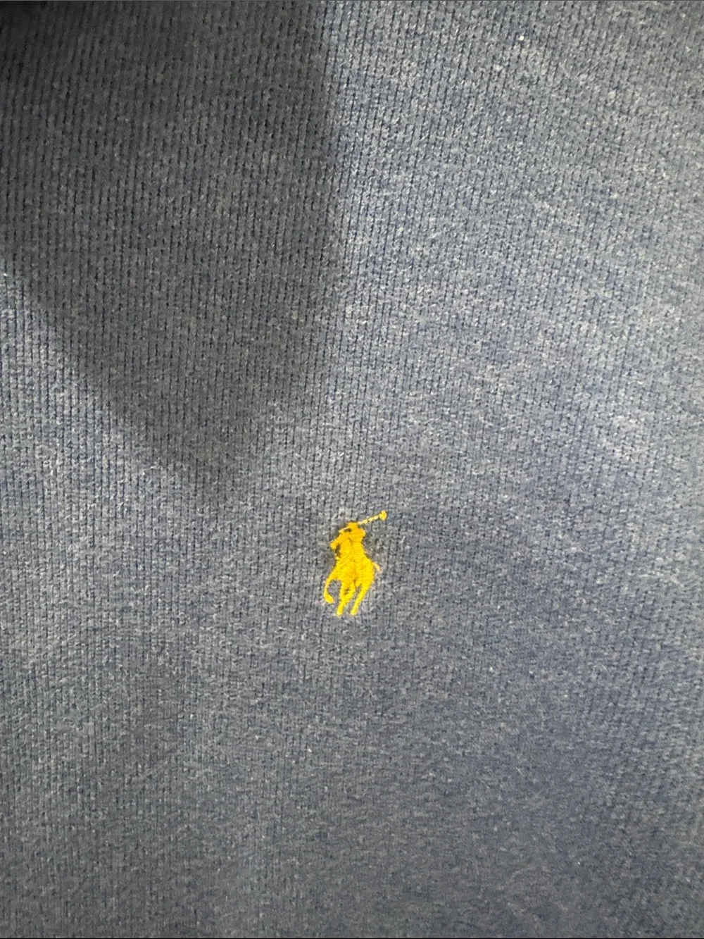 Polo by Ralph Lauren Blue Quarter-Zip Sweatshirt with Yellow Pony